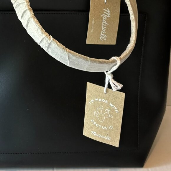 MADEWELL "The Transport Tote” – Black – NWT – Vegan Cactus Leather - Picture 9 of 9